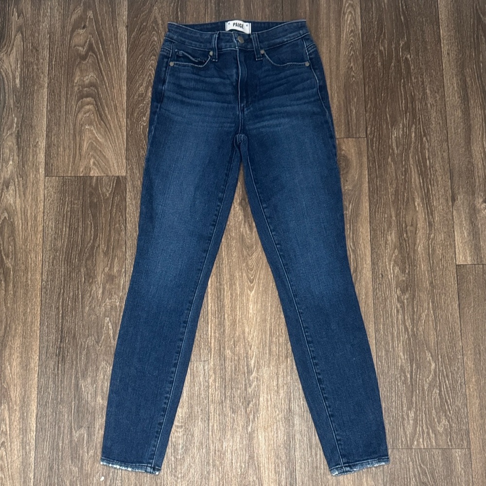 PAIGE Dark Blue Women's Skinny Jeans